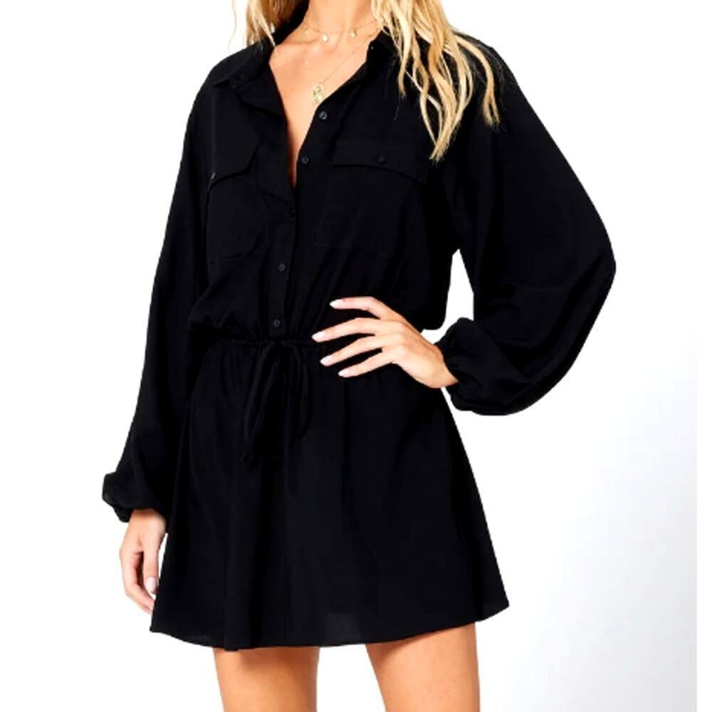 L*Space Amelia Black Mini Dress S